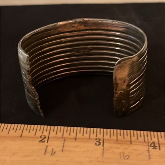 Antique Sterling Silver Cuff Bracelet English - Picture 3 of 5
